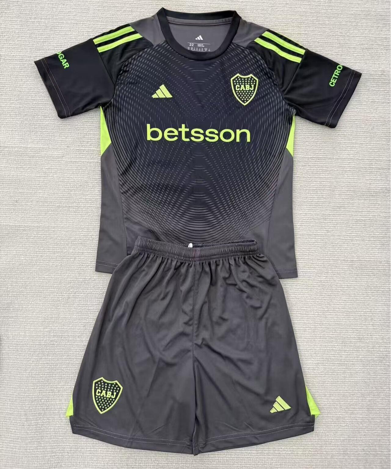 Kids-Boca juniors 25/26 GK Black Soccer Jersey